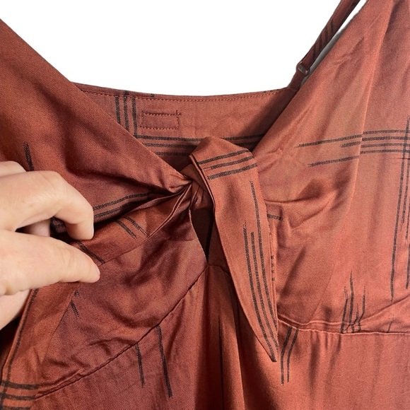 NWT RVCA Women’s Capital Knot Tank Dress in Rust Size L - Picture 8 of 17